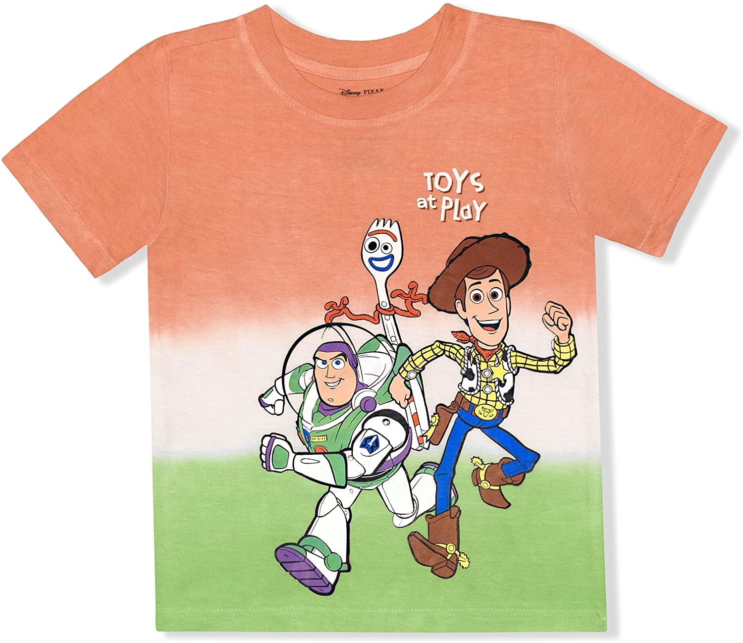 Disney Toy Story Woody, Buzz Lightyear and Forky Boys Short Sleeve T-Shirt for Toddler to Big Kids