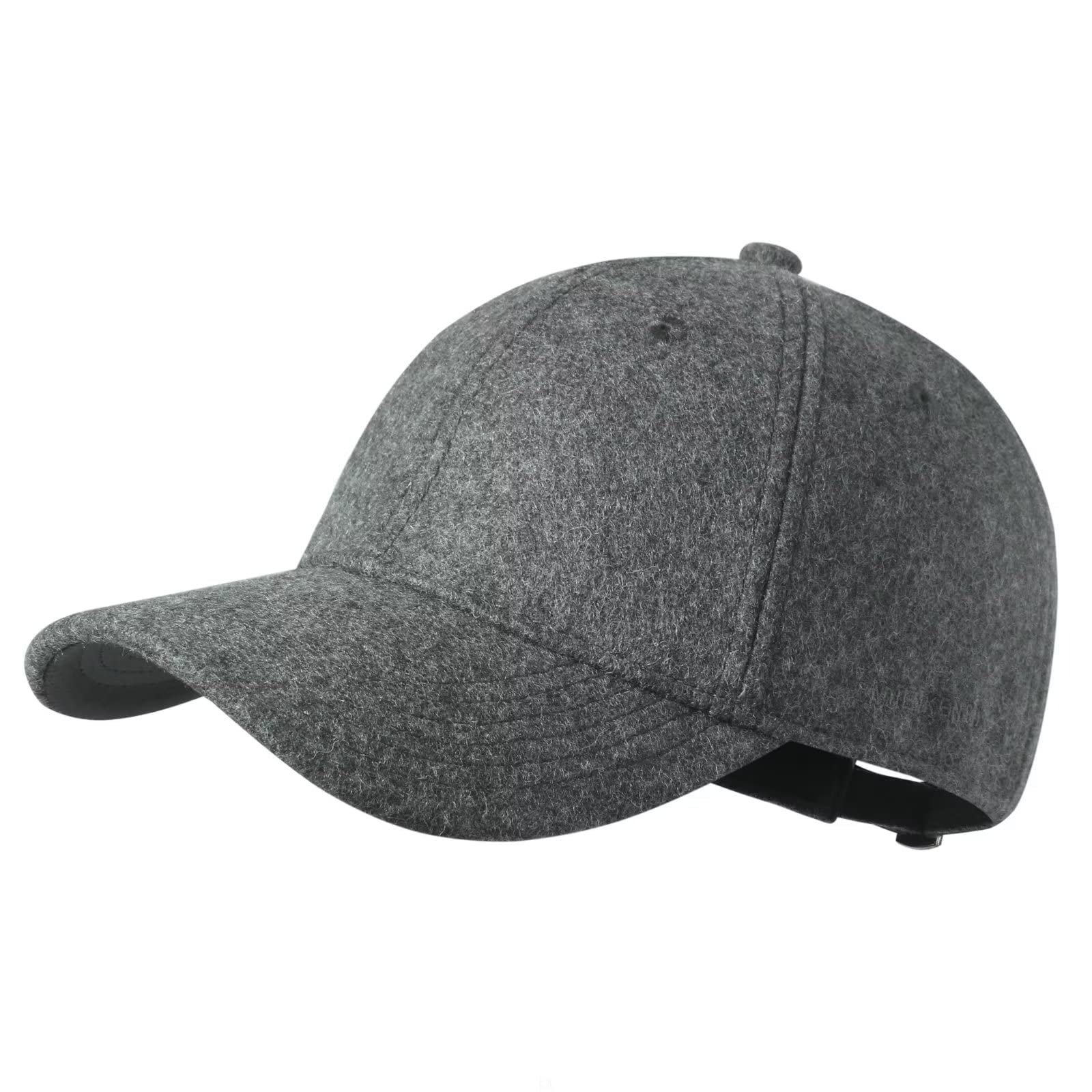 GADIEMKENSD Unstructured Wool Baseball Caps Winter Warm Hat Adjustable