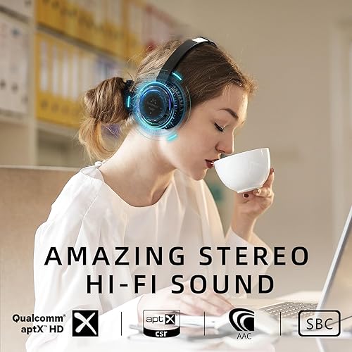 Miniatura 3 de SoundMAGIC P23BT Auriculares Bluetooth portátiles en la oreja CVC Micrófono con cancelación de ruido HiFi Conexión de señal inalámbrica estable de