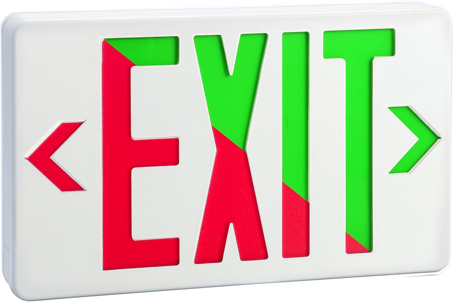 + Fans Sampson Dual-Color LED Exit Emergency Combo Light - White
