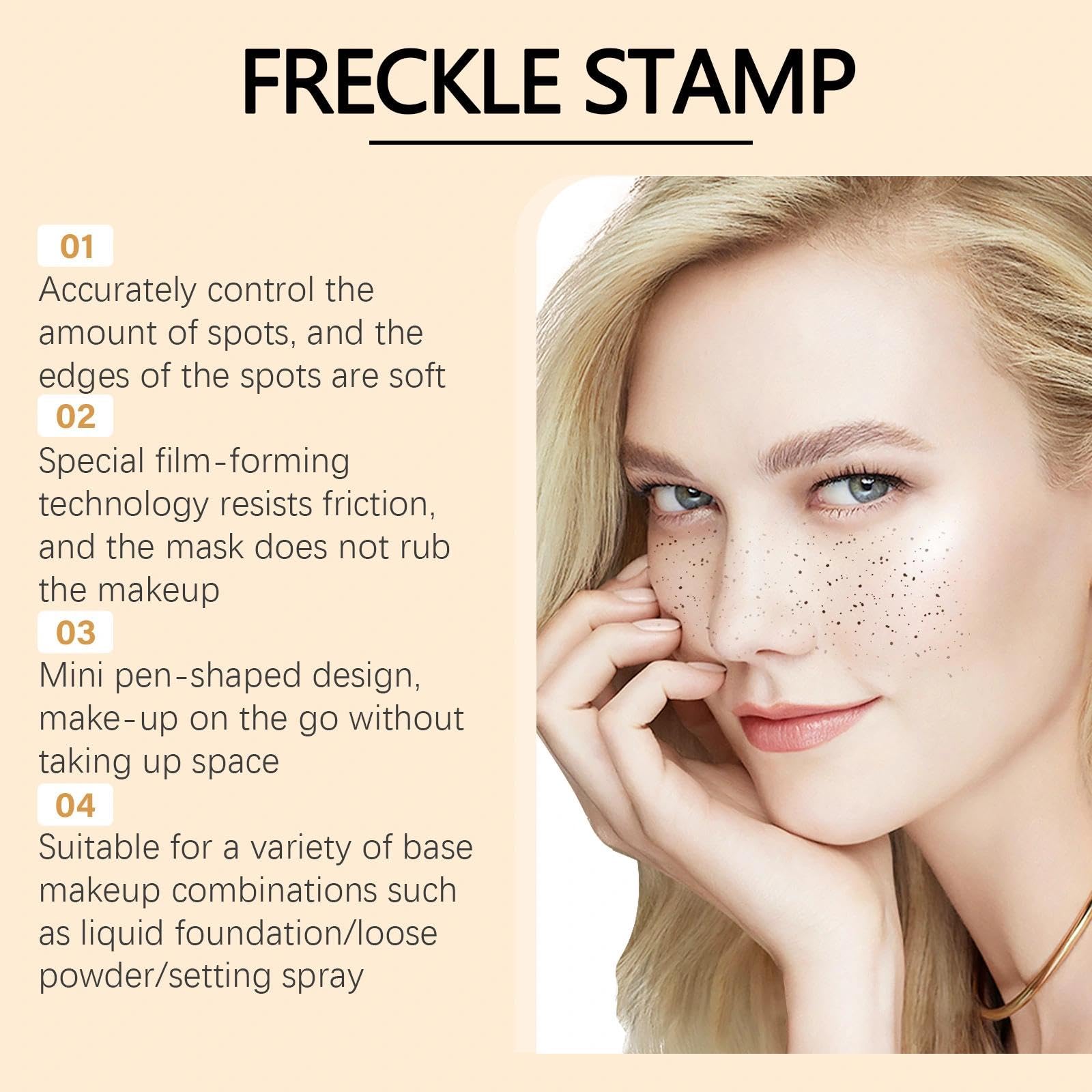 Faux Freckle Stamp, Fake Freckles Pen, Freckle Tattoo Stamp-Pen, Natural Sun-Kissed Freckles, Long-Lasting - Image 4