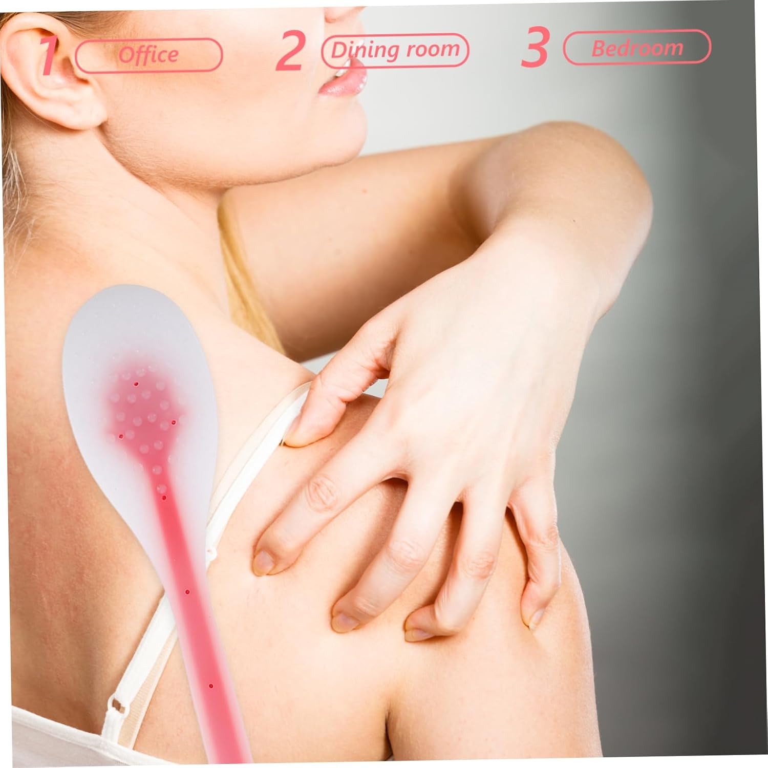 Back Lotion Applicator Tool for Body Lotion and Sunscreen Exfoliating Back Scrubber Long Handle for Women Easy to Use for Self-Tanning