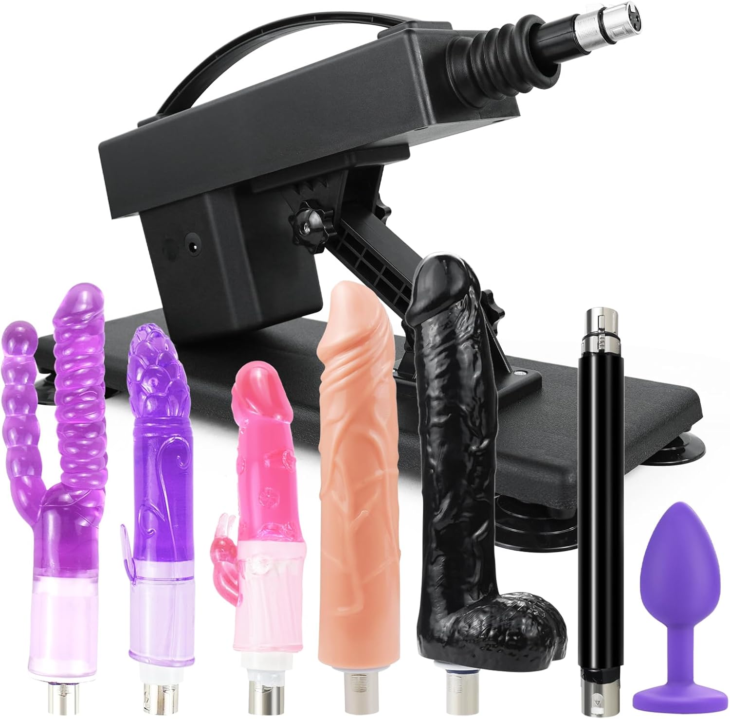 Sex Machine with Floor Suction Cup & 7 Attachments