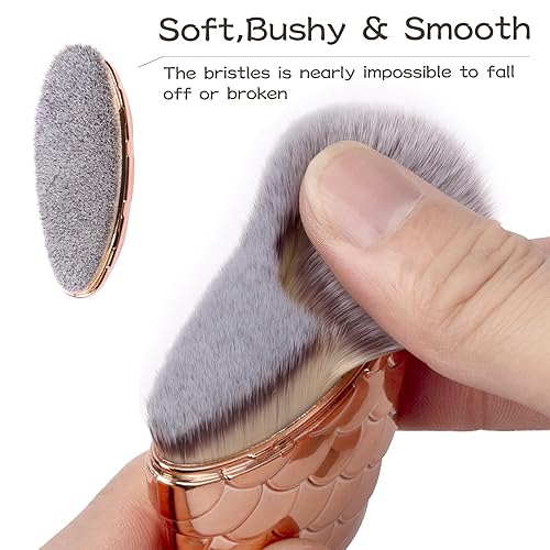 Miniatura 4 de YOSENG Cepillo de protección solar para rostro,Brocha Kabuki,Cepillo autobronceador,Aplicador de protector solar para niños, brochas de maquillaje