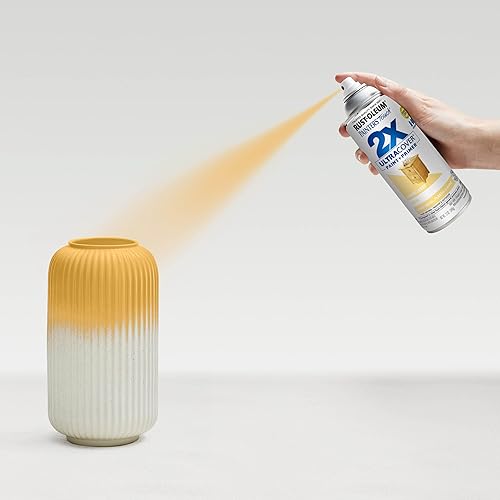 Miniatura 6 de Rust-Oleum Painter's Touch 2X Ultra Cover 249065-6PK - Pintura en aerosol, 12 oz, amarillo satinado (Satin Strawflower), paquete de 6 unidades