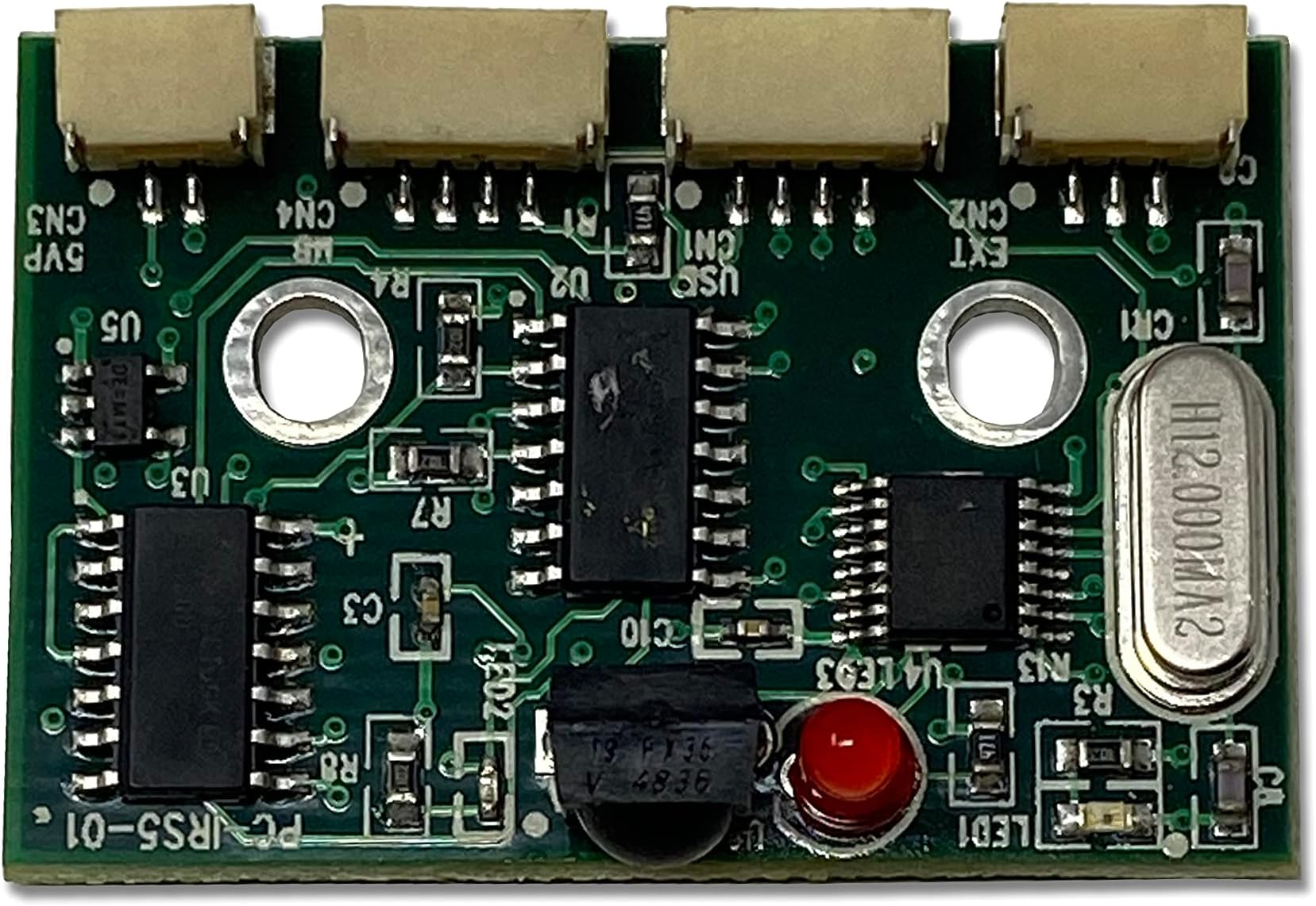 Inteset Internal IR Receiver for Kodi and Other Media Applications on Any Motherboard Running Windows or Linux. Wakes from The Off State(S5). Model PC-IRS5-01 with External IR Extender Kit