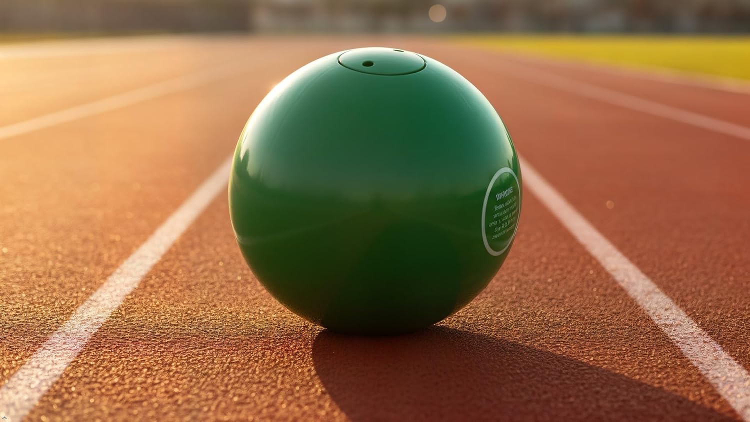 RT Green 4k turned iron shot put. Skillfully made. Meets all IAAF specifications. Lathe turned to 103mm. Regularly seen in top competition. Increase your personal record with this proven medal winner.
