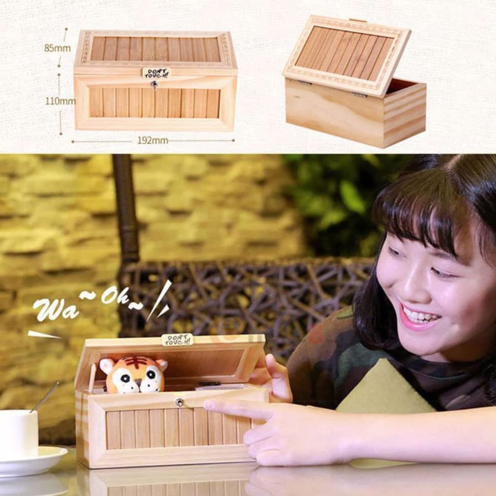 Amazon | 無駄な箱に触れないでください、木製私を放っておいて