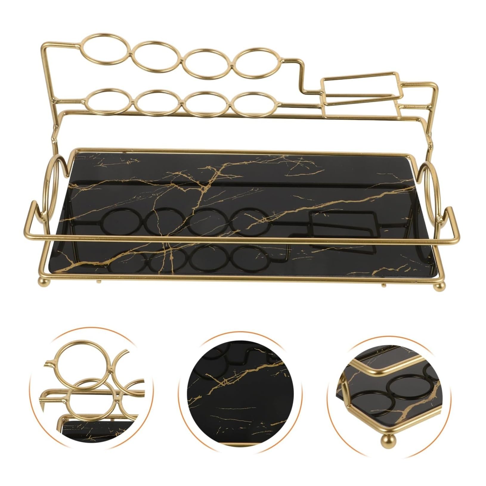 Soportes para cepillos de Dientes Estante de Almacenamiento encimera for baño, Organizador Multiusos for Cepillo Dientes Organizador de Accesorios(Black)