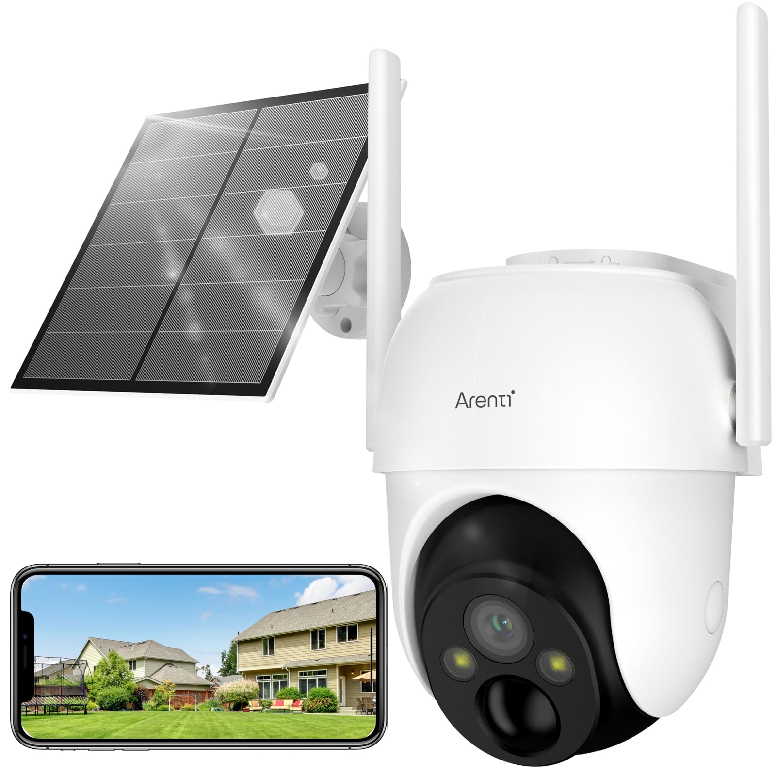 Arentisolar Security Cameras Wireless Outdoor 2k Outside Cameras