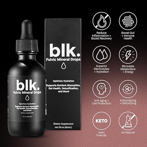 Miniatura 3 de Gotas minerales naturales fúlvicos y húmicos con zinc, magnesio y más. Electrolitos líquidos que mejoran la salud intestinal, la energía, las dietas