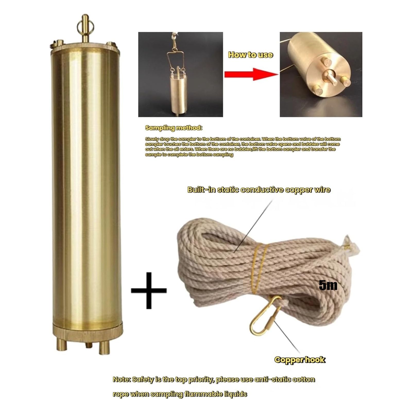 Butelki do pobierania próbek oleju – zestaw do pobierania próbek płynu, uszczelniony ekstraktor oleju z linką, 500 ml (532.3 ml) – idealne do wydajnego zbierania i usuwania oleju