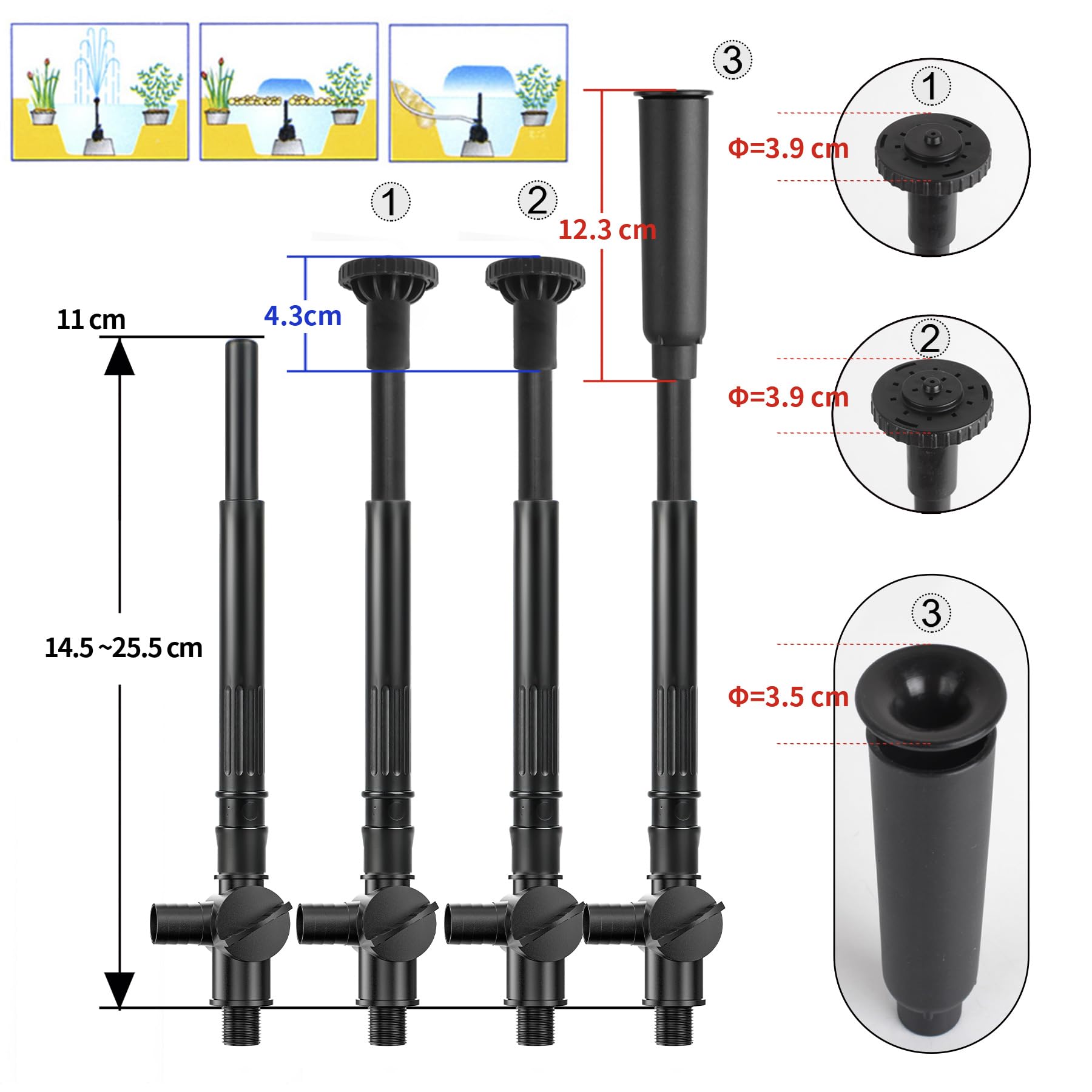 Pompe pour Fontaine Extérieure de Jardin 800L/H 16W