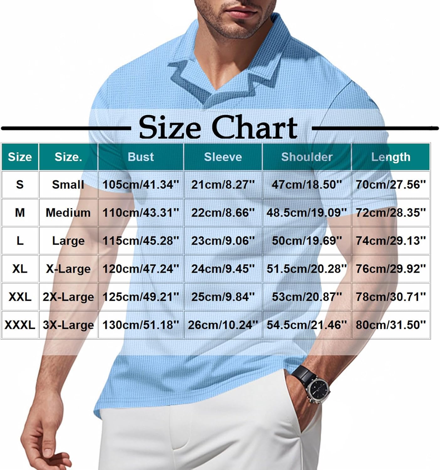 Mens Waffle Texture Shirts Short Sleeve Casual T-Shirts Moisture Wicking Collared Golf Shirt Summer Beach Tee Tops