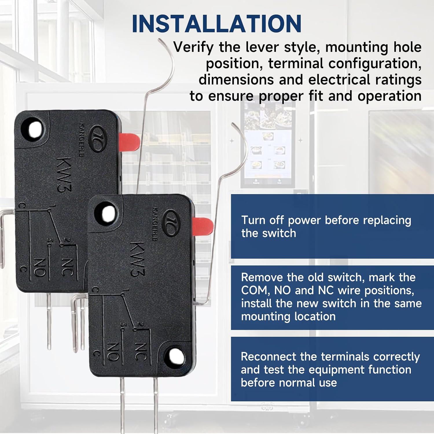 2pcs V7-7H15D8-263-1 Micro Switch Compatible with Honeywell V7 Switch