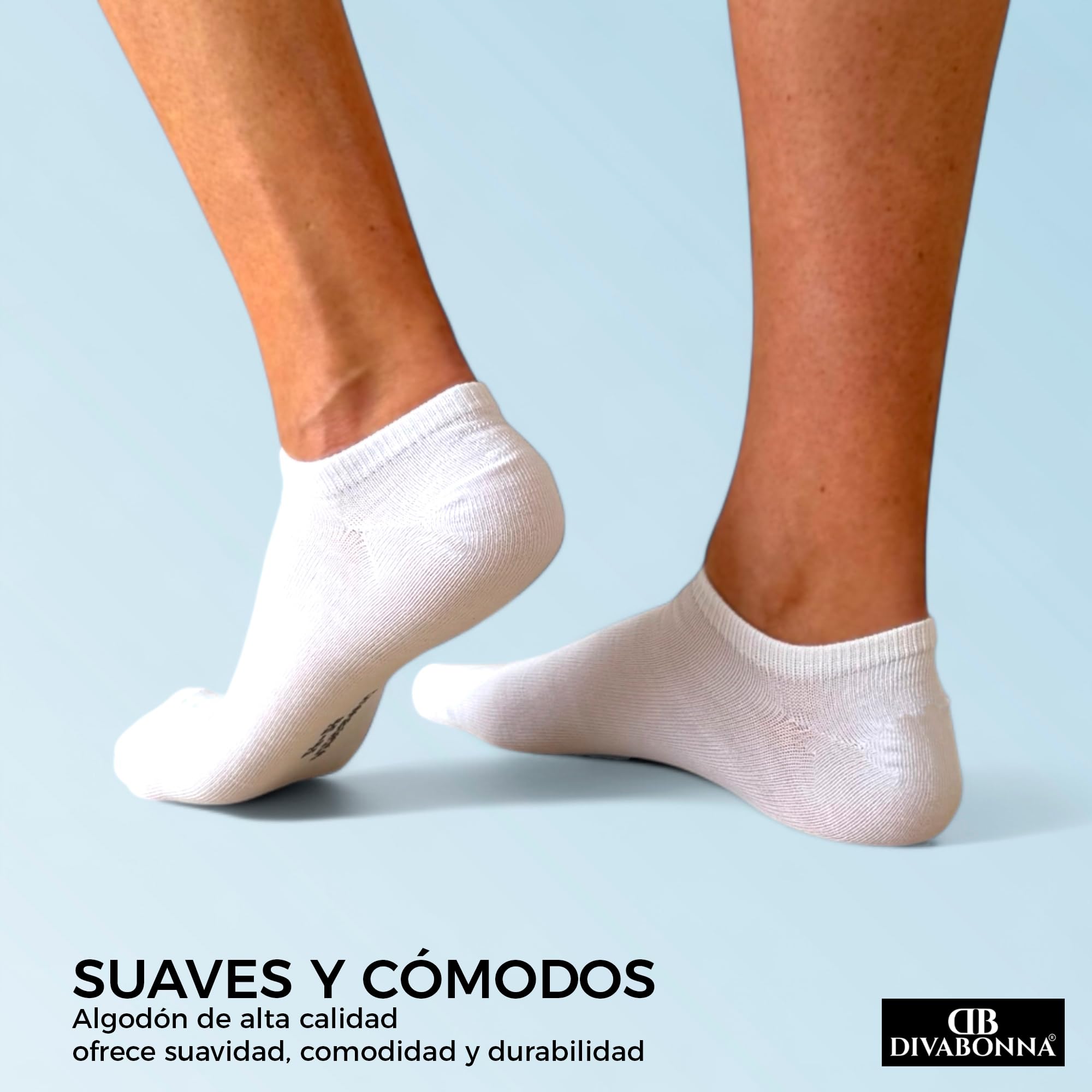 12 Pares Calcetines Tobilleros Hombre Mujer - Calcetines Cortos Hombre Mujer de Algodón Transpirable Suaves Cómodos Ajuste Sin Caerse y Duraderos