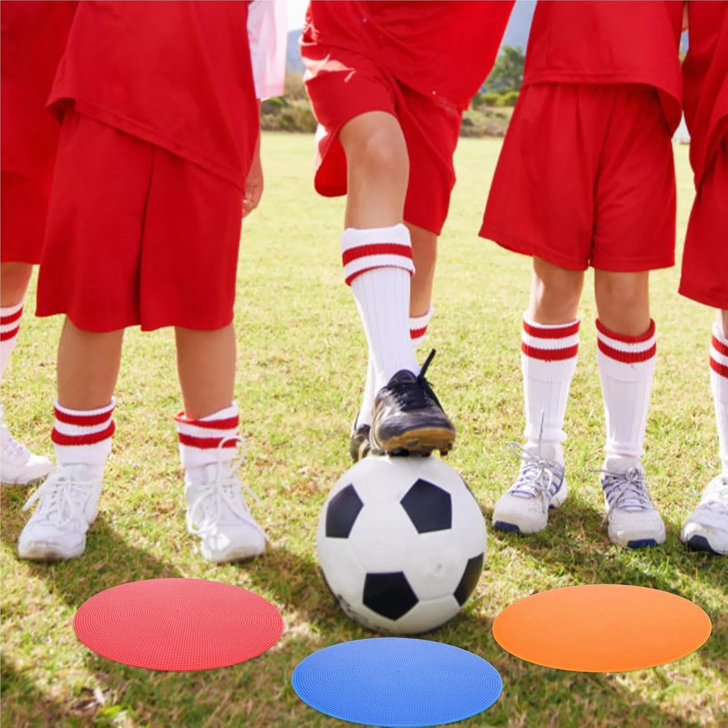 Spot Markers 12Pcs Training Discs for Football Soccer Practice Marking Signs Multi-Function Agility Discs for Drills Parking Lots Roller for Training Exercise Drills Gym Football