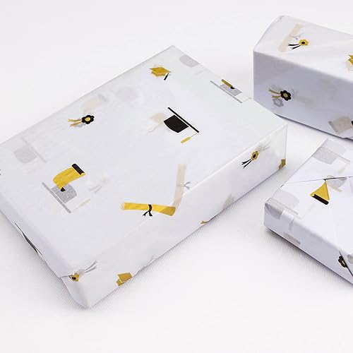 Miniatura 6 de 100 hojas de papel de seda de graduación a granel, 14 x 20 pulgadas, papel de seda de graduación para bolsas de regalo, papel de seda blanco con