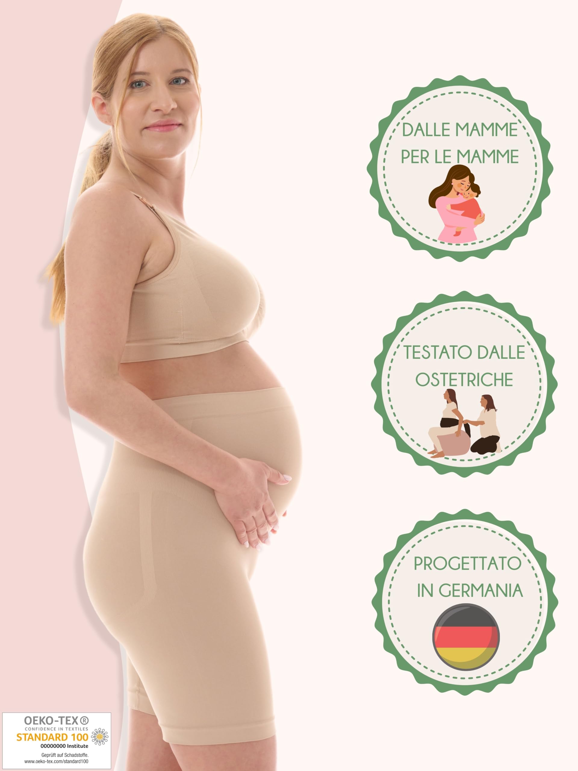 Herzmutter Mutande per la Gravidanza Sostegno - Mutandine Premaman - Senza Cucitura - Slip Supporto - Biancheria Intima per Futura Mamma Comoda - 5500