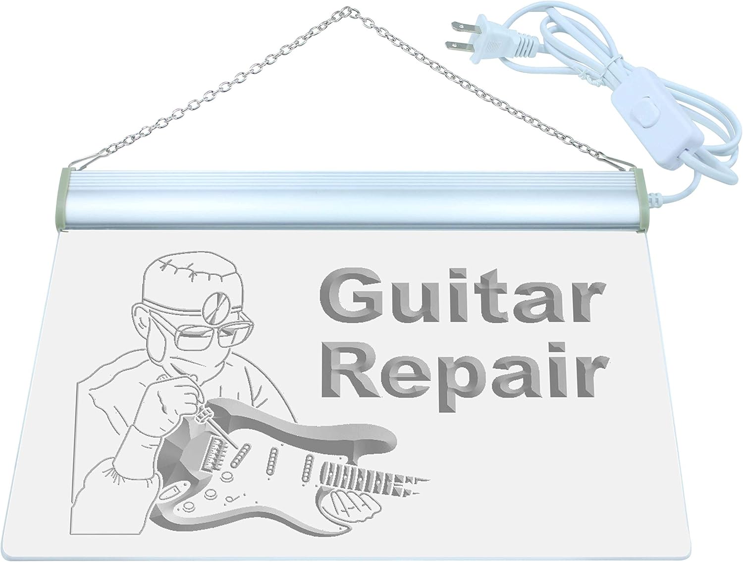 ADVPRO Guitar Repairs Service Instrument Shop LED Sign Neon Light Sign Display m023-b(c)