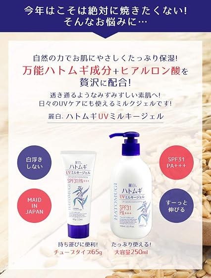 麗白 ハトムギ UVミルキージェルの商品画像