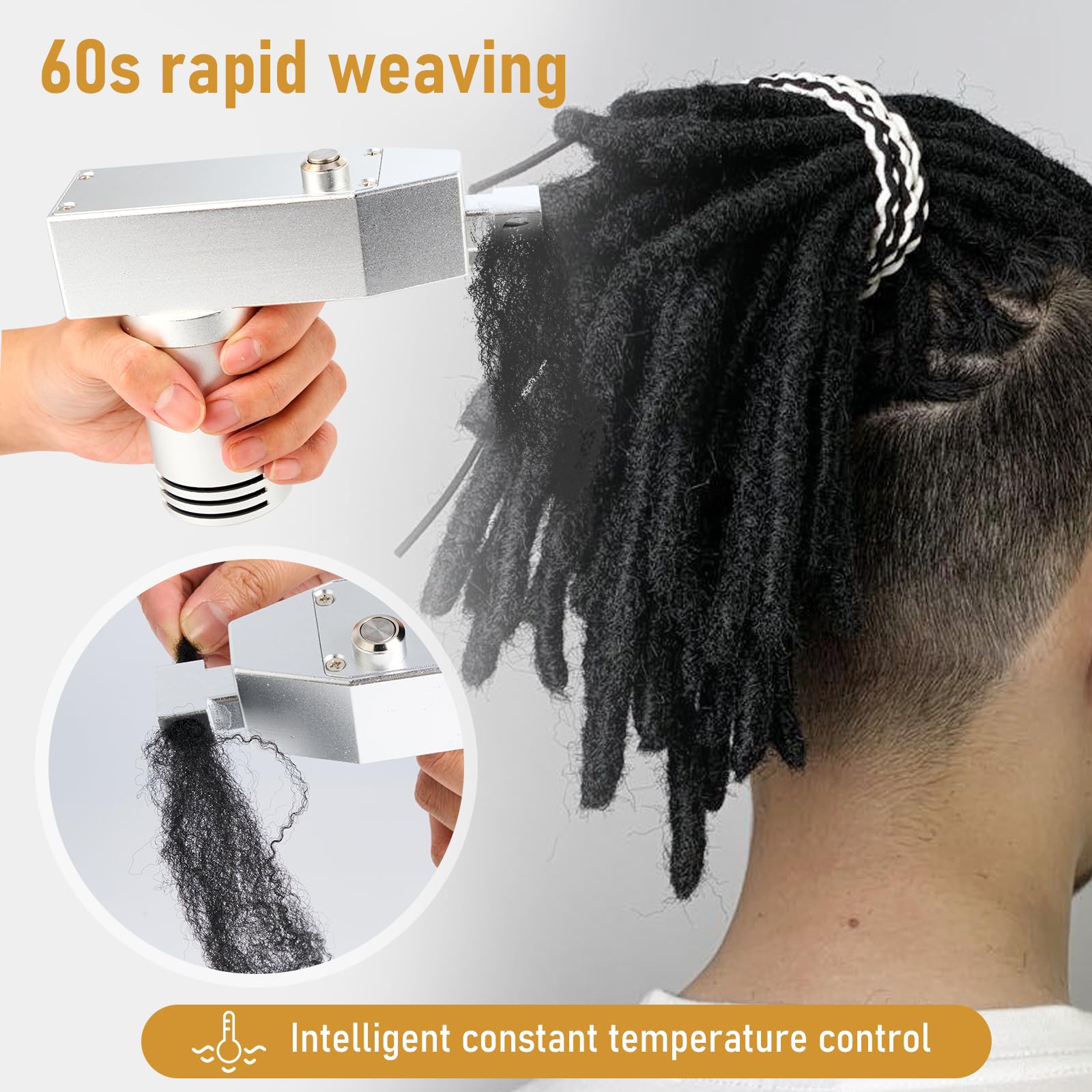 Máquina Hacer Rastas 6 Cabezales para Extensiones de Cabello Trenzado