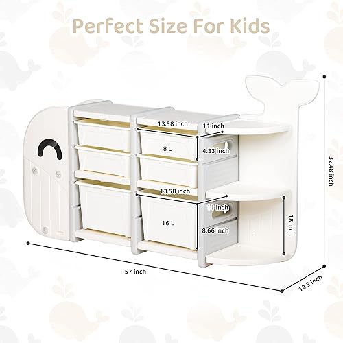 Miniatura 2 de duke baby Organizador pequeño de almacenamiento de juguetes de 3 capas para niños con 6 contenedores de almacenamiento extraíbles, estanterías de