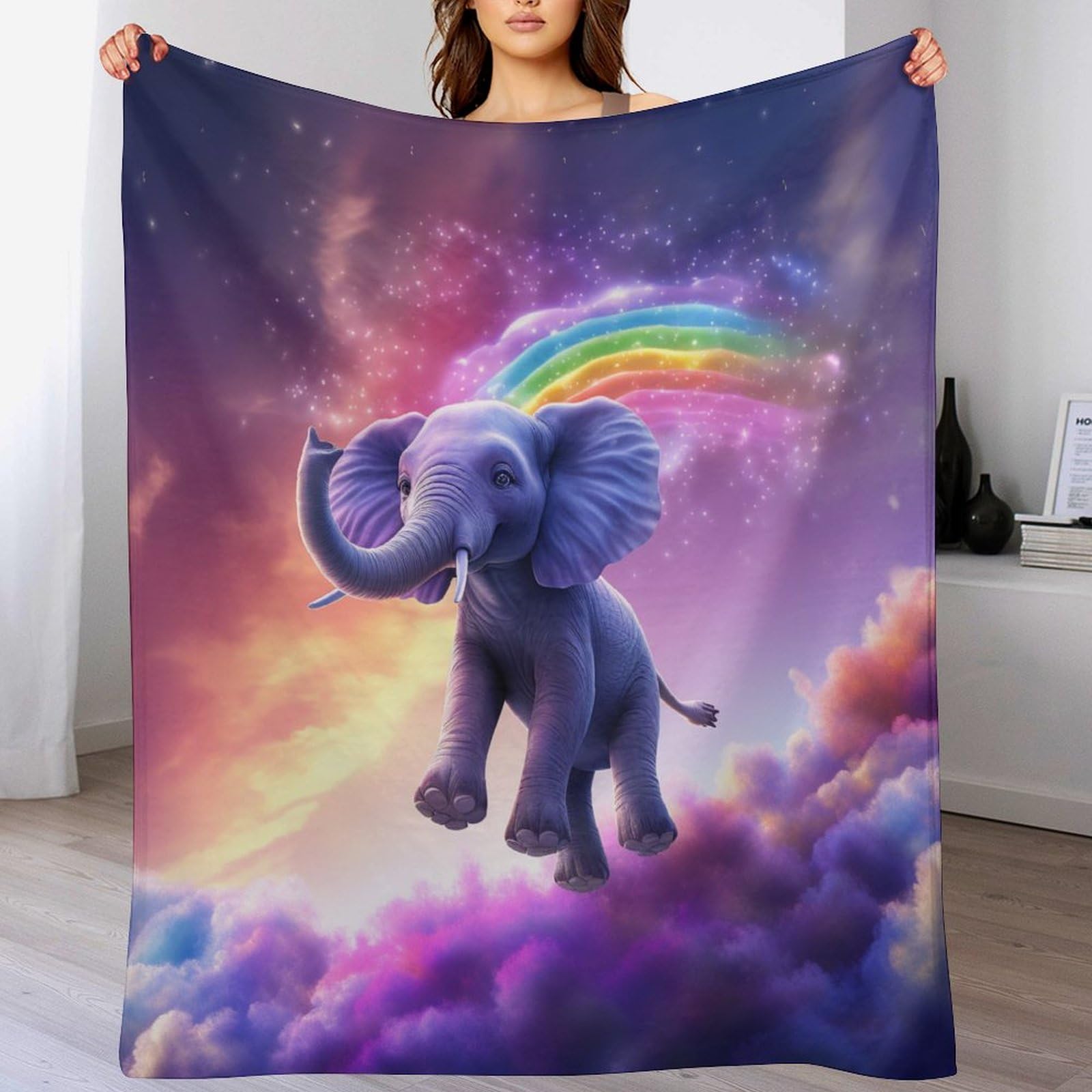 Couverture éléphant en flanelle polaire : un plaid chaud et doux pour l'hiver