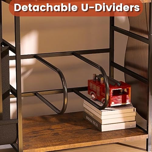 Miniatura 3 de Soporte para tocadiscos con almacenamiento de vinilo, soporte para discos de 3 niveles, estante de almacenamiento de discos de vinilo con capacidad