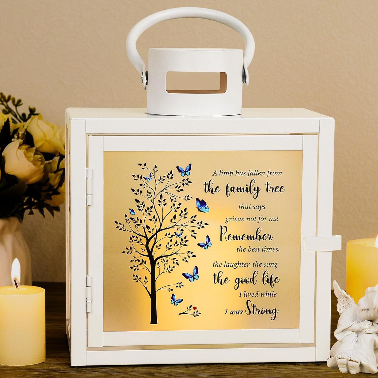 Fabuday Sympathy Gift Memorial Lantern Memory Lamp for Loss of Loved