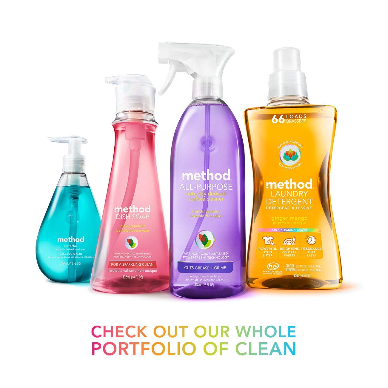 Method Gel Hand Wash, Waterfall, Pump Bottle 12 Fl Oz (Pack of 6)