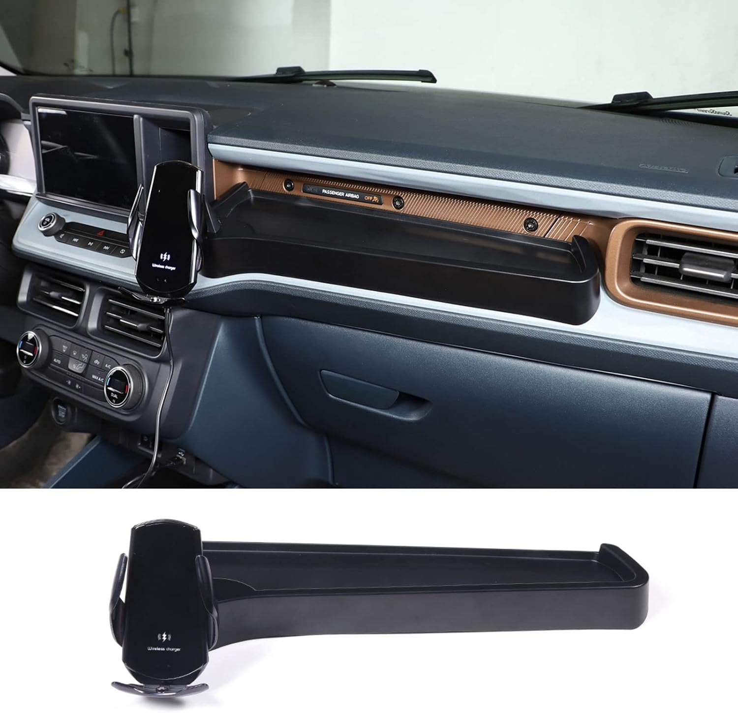 TOYCIDFG Car Dashboard Storage Tray with Phone Charger for