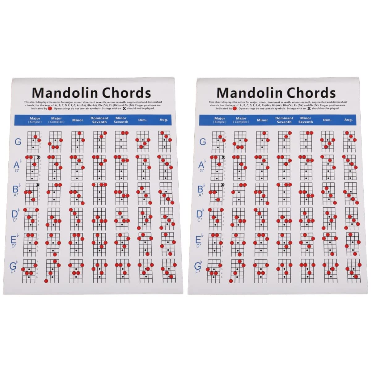 Buy 2pcs Mandolin - Diagram Tool Trainer Guiding for Fingering ...