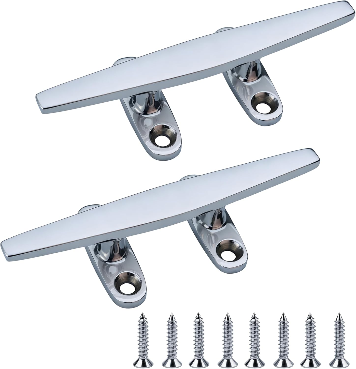 YANYUCB Boat Cleats,Open Base Dock Cleats,316 Stainless Steel Boat Cleat,Marine Dock Cleat Mooring Rope Cleat Boat Cleat with Fasteners for Boat,Dock,Decor,Yacht(4''5''6''8''10''12 inch)