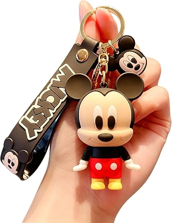 Cartoon Mouse Keychains for Boys Girls, Kawaii Keychain, Backpack Key Key Chain Accessories Wristlet chain Car Charms