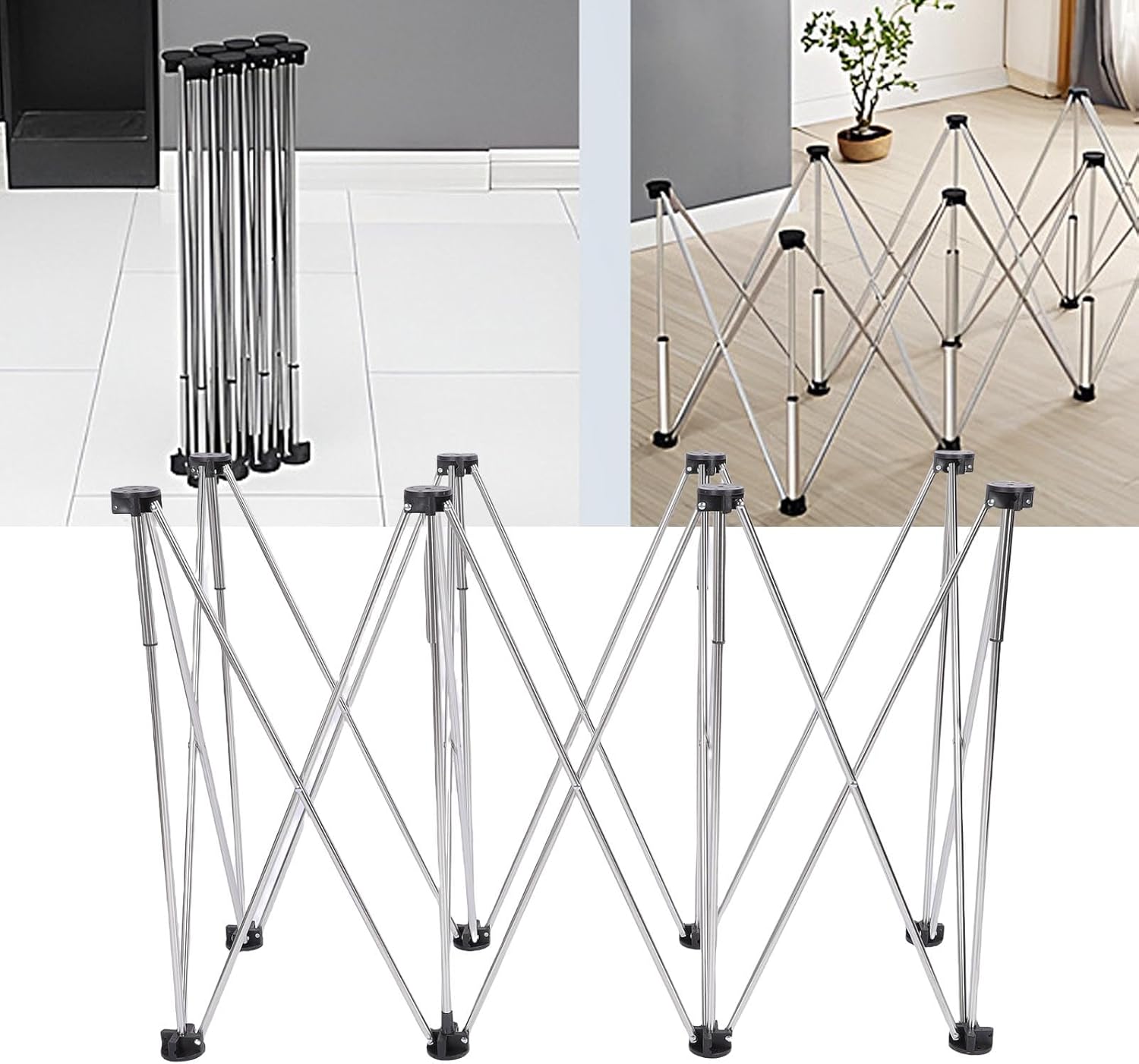 Fafeicy Foldable Workbench, Spider Leg Workbench Folding Work Stand Heavy Duty 800kg Capacity Stainless Steel Portable for Woodworking Construction Cutting