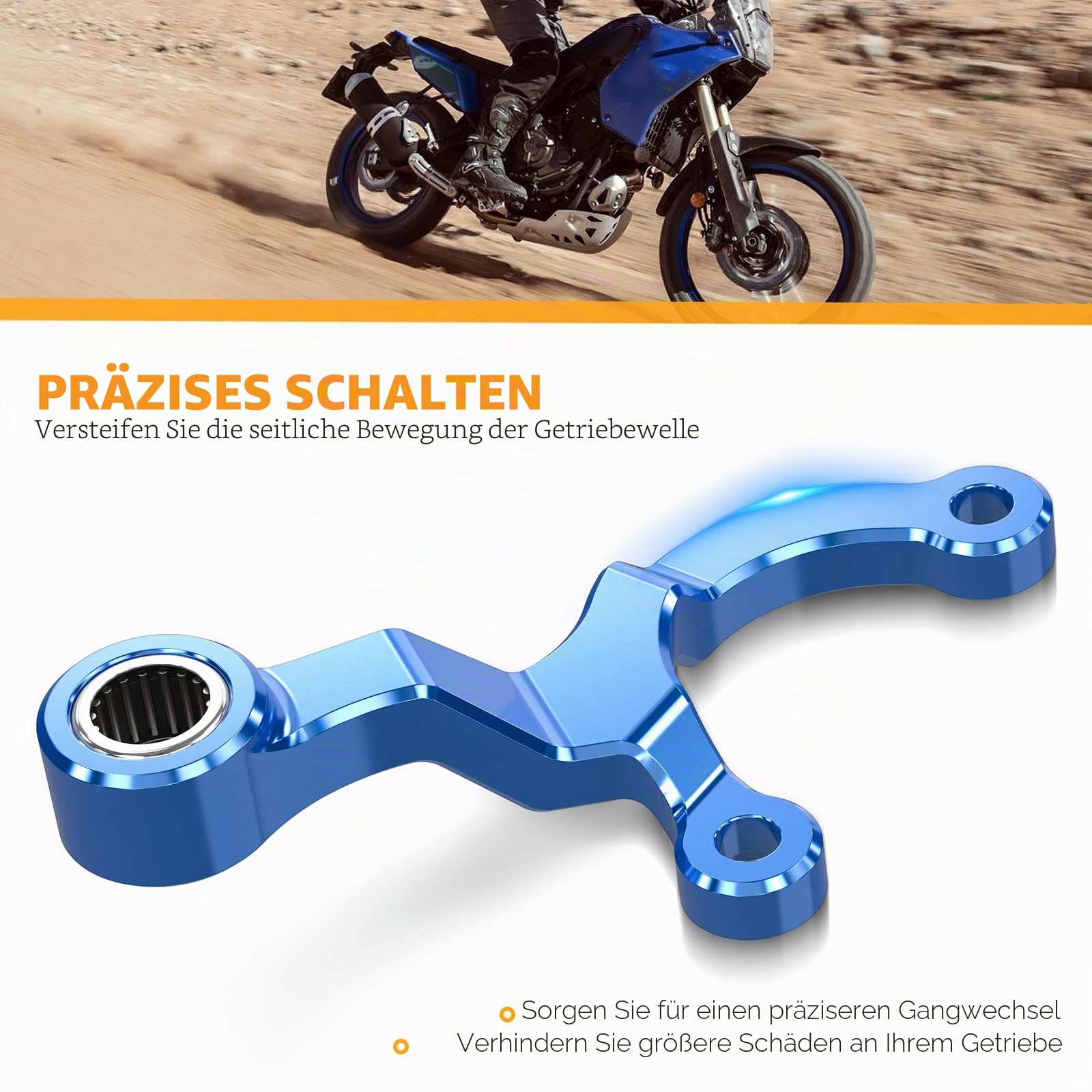 NICECNC Motorrad Schalthebel Stabilisator Halterung Schalthebel Compatible with Yamaha FZ07 ABS 2017, FZ07 2015-2017, Tenere 700 XTZ07 2019-2024, Blau, Siehe Passform