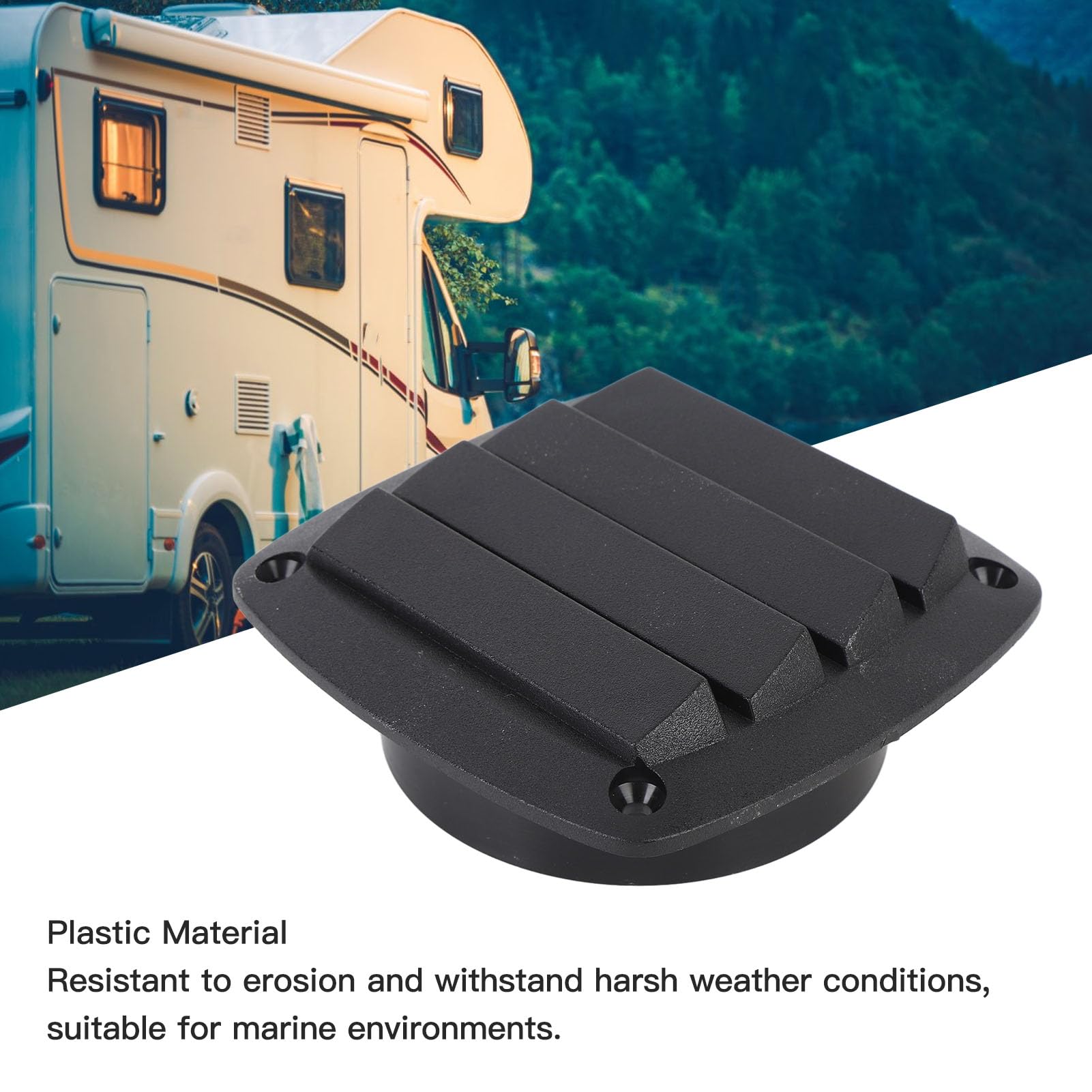 SIXRUN Grille d'Aération 10,16 cm, Protection Contre Les Insectes, Ventilation Extérieure pour Camping-Car, Caravane