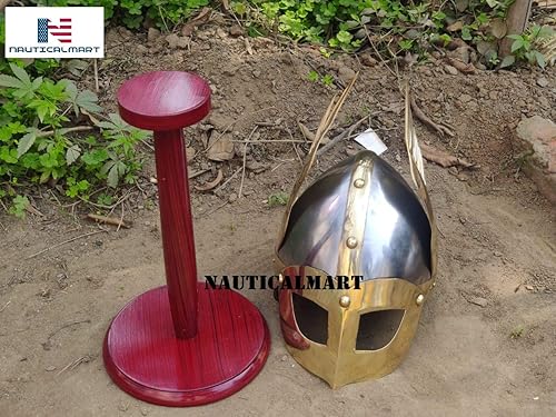 Miniatura 2 de Casco medieval de la máscara vikinga réplica de la armadura del casco