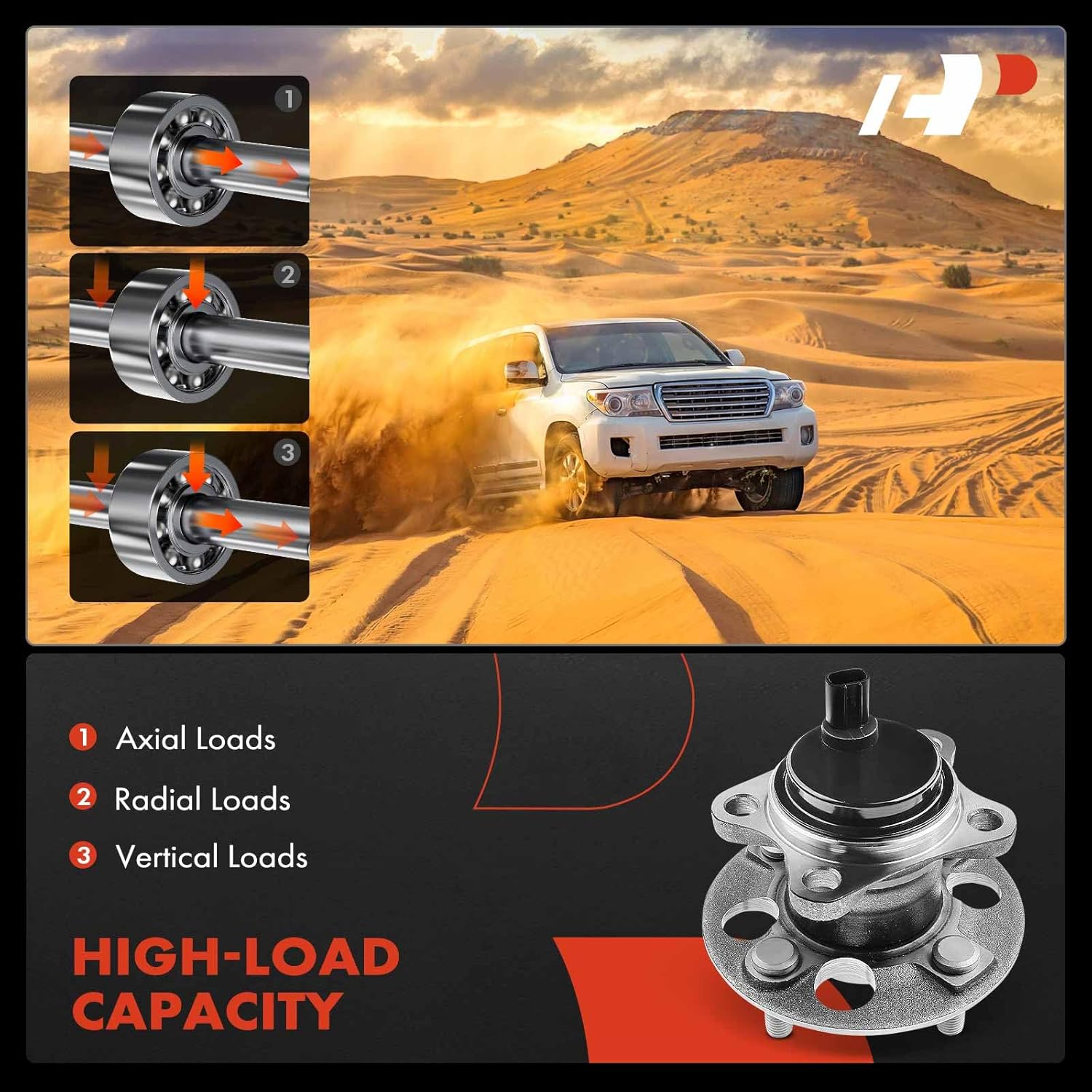 A-Premium 2 x Rear Wheel Bearing and Hub Assembly with ABS & 4-Lug Compatible with Toyota Yaris 2015 2016 2017 2018