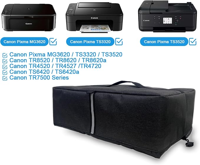 Funda para impresora compatible Canon Pixma, gris oscuro miniatura 4