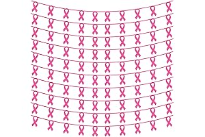 Irenare 131 Feet Breast Cancer Banner Garland for Pink October