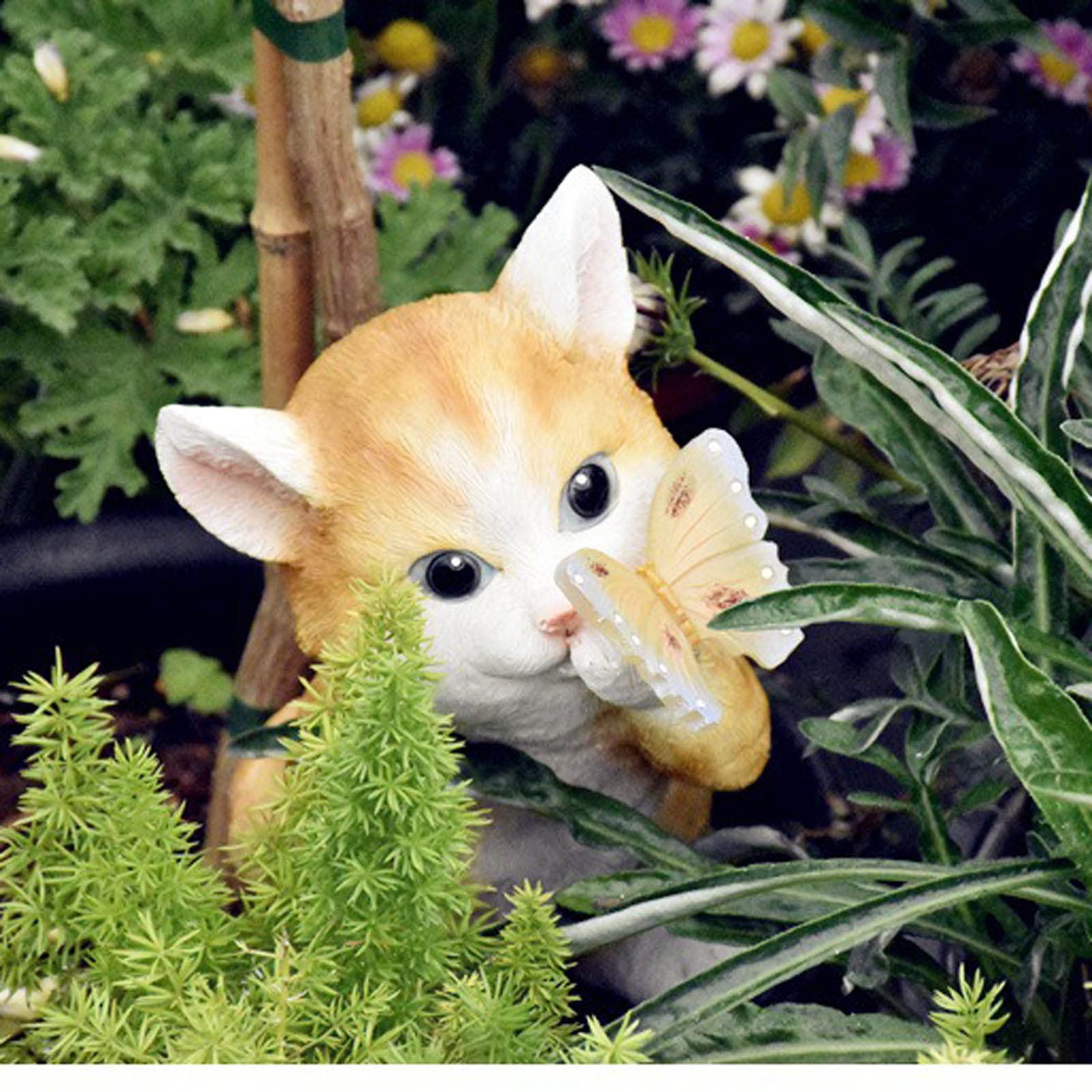 Gatto Decorazione Esterna Carino Top Farfalla Resina Impermeabile Scultura Animale Giardino Casa Regalo Artigianato | Leroy Merlin