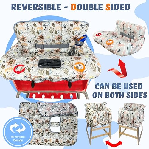 Miniatura 70 de Funda para carrito de compras para bebé, funda para carrito de comestibles para bebé niño y niña, funda para silla alta para bebé y niño, regalo