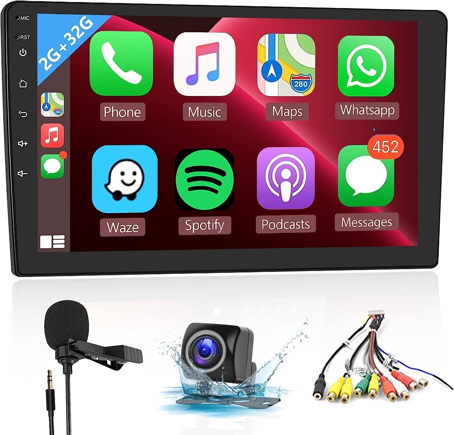 podofo 10.1Inch Car Stereo Radio with Touchscreen