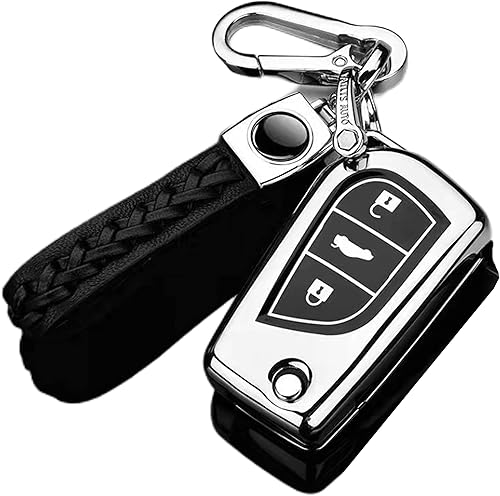 Funda para llave de Toyota Fortuner Tundra Camry RAV4 Highlander Corolla Smart Key funda de protección de 360 grados disponible en Yaxa Colombia