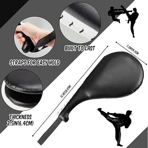 Miniatura 3 de Poen 7 en 1 Taekwondo Kick Pad Boxing Equipo de entrenamiento Mitones de perforación Artes marciales Equipo de entrenamiento Banda de muñeca