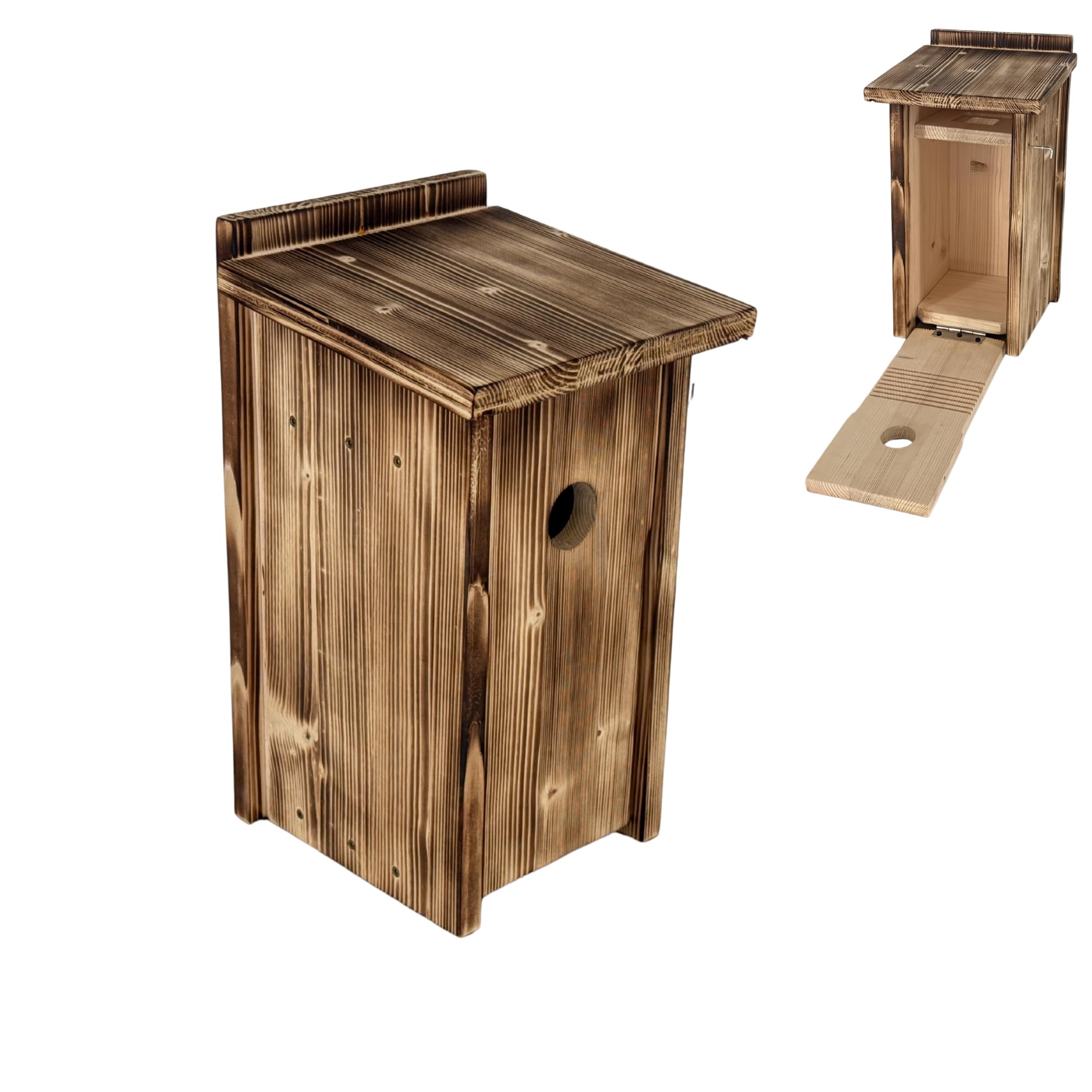 Caja nido para cámara Blink (cámara no incluida) – Madera ecológica, protección contra depredadores, inalámbrico, para observación de aves en el jardín