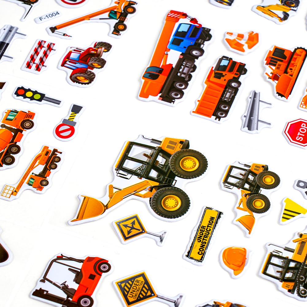 Vicloon Stickers for Children 3+ Years and Adults, Fun for Engineering Vehicles Waterproof, Aesthetic Stickers - Image 4