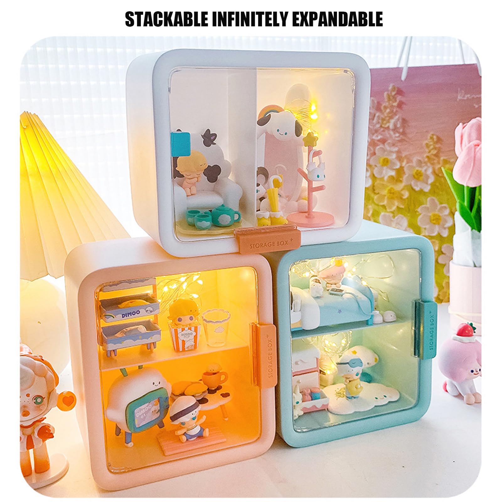 Amazon｜フィギュア用クリアディスプレイケース ポップマート